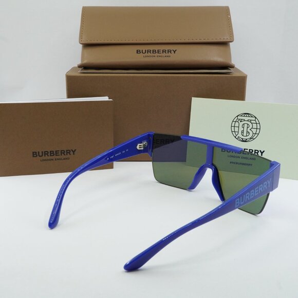Burberry Kids JB4387 404825 Shield Sunglasses - Blue/Green Mirror Light Blue - Picture 7 of 7
